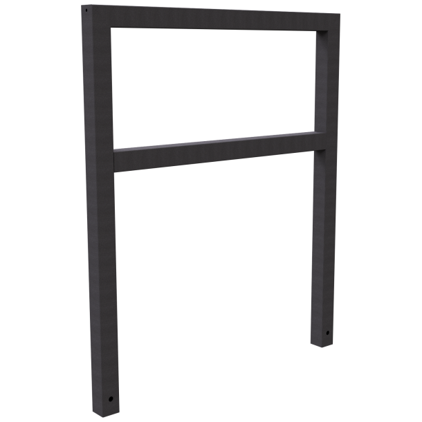 Lean-on hoop made of steel tube | Square tube 60 x 60 mm | with cross bar | total width: 1000 mm | hot-dip galvanized and coated DB 703